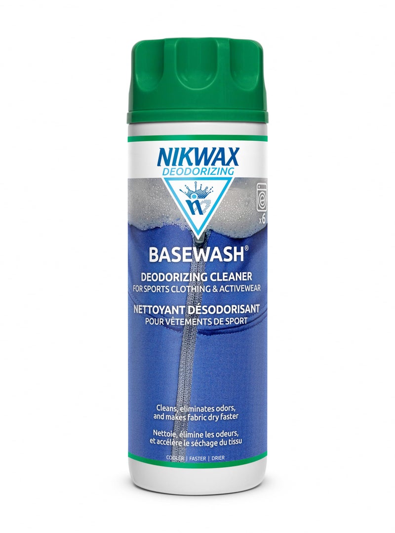 Nikwax BaseWash, 300 ml, Cleaner & Deodorizer for Base Layers and Activewear, Liquid Laundry Detergent - Image 1